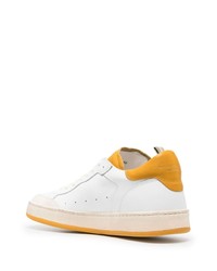 Мужские белые кожаные низкие кеды от Officine Creative