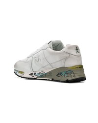 Мужские белые кожаные низкие кеды от White Premiata