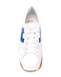 Женские белые кожаные низкие кеды от Hogan