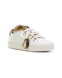 Женские белые кожаные низкие кеды от Tod's