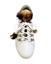 Женские белые кожаные низкие кеды от Tod's