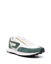 Мужские белые кожаные низкие кеды от Diesel