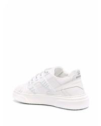 Мужские белые кожаные низкие кеды от Hide&Jack