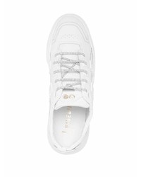 Мужские белые кожаные низкие кеды от Hide&Jack