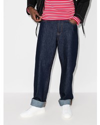 Мужские белые кожаные низкие кеды от Moncler