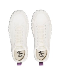 Мужские белые кожаные низкие кеды от Eytys