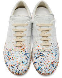 Женские белые кожаные низкие кеды от Maison Margiela