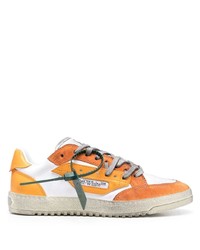 Мужские белые кожаные низкие кеды от Off-White