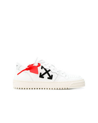 Мужские белые кожаные низкие кеды от Off-White