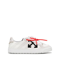 Мужские белые кожаные низкие кеды от Off-White