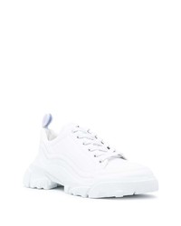 Мужские белые кожаные низкие кеды от McQ