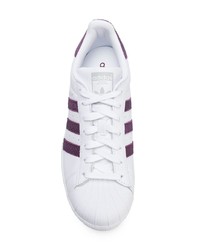 Женские белые кожаные низкие кеды от adidas