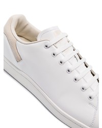 Мужские белые кожаные низкие кеды от Raf Simons