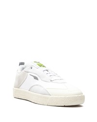 Мужские белые кожаные низкие кеды от Puma