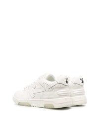 Мужские белые кожаные низкие кеды от Off-White