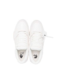 Мужские белые кожаные низкие кеды от Off-White