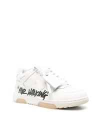 Мужские белые кожаные низкие кеды от Off-White