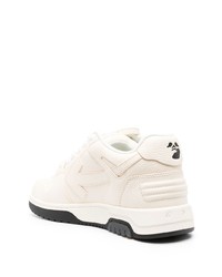 Мужские белые кожаные низкие кеды от Off-White