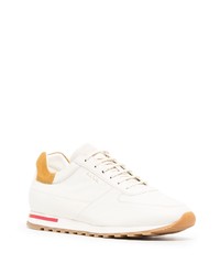 Мужские белые кожаные низкие кеды от Paul Smith