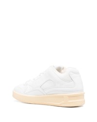 Мужские белые кожаные низкие кеды от Jil Sander