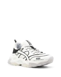 Мужские белые кожаные низкие кеды от John Richmond