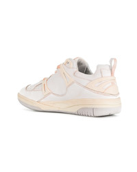 Мужские белые кожаные низкие кеды от Damir Doma