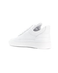 Мужские белые кожаные низкие кеды от Filling Pieces