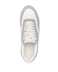 Мужские белые кожаные низкие кеды от Filling Pieces