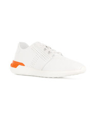 Мужские белые кожаные низкие кеды от Tod's