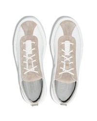 Мужские белые кожаные низкие кеды от Grenson