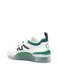 Мужские белые кожаные низкие кеды от Moncler