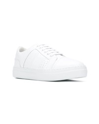 Мужские белые кожаные низкие кеды от Neil Barrett