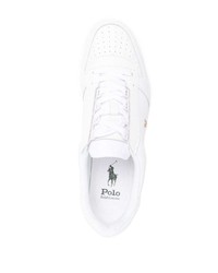 Мужские белые кожаные низкие кеды от Polo Ralph Lauren