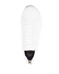 Мужские белые кожаные низкие кеды от Officine Creative