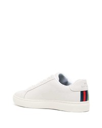 Мужские белые кожаные низкие кеды от Paul Smith