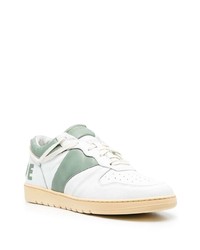 Мужские белые кожаные низкие кеды от Rhude