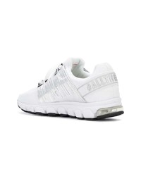 Мужские белые кожаные низкие кеды от Plein Sport