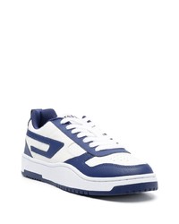 Мужские белые кожаные низкие кеды от Diesel