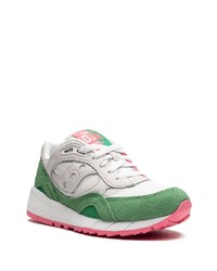 Мужские белые кожаные низкие кеды от Saucony