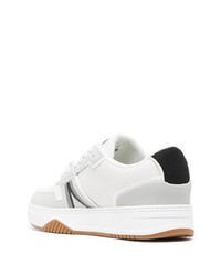 Мужские белые кожаные низкие кеды от Lacoste