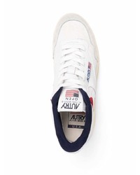 Мужские белые кожаные низкие кеды от AUTRY