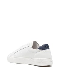 Мужские белые кожаные низкие кеды от Sun 68