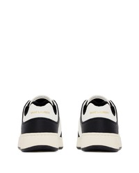 Мужские белые кожаные низкие кеды от Saint Laurent