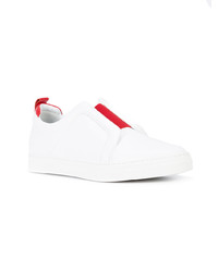 Мужские белые кожаные низкие кеды от Pierre Hardy