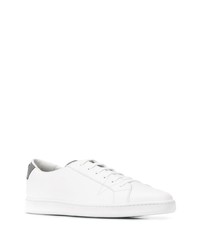 Мужские белые кожаные низкие кеды от Car Shoe