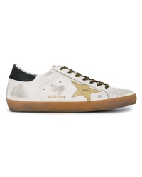 Мужские белые кожаные низкие кеды от Golden Goose Deluxe Brand