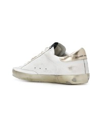 Мужские белые кожаные низкие кеды от Golden Goose Deluxe Brand