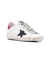 Женские белые кожаные низкие кеды от Golden Goose Deluxe Brand