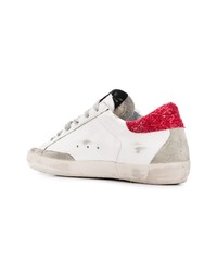 Женские белые кожаные низкие кеды от Golden Goose Deluxe Brand