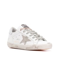 Женские белые кожаные низкие кеды от Golden Goose Deluxe Brand